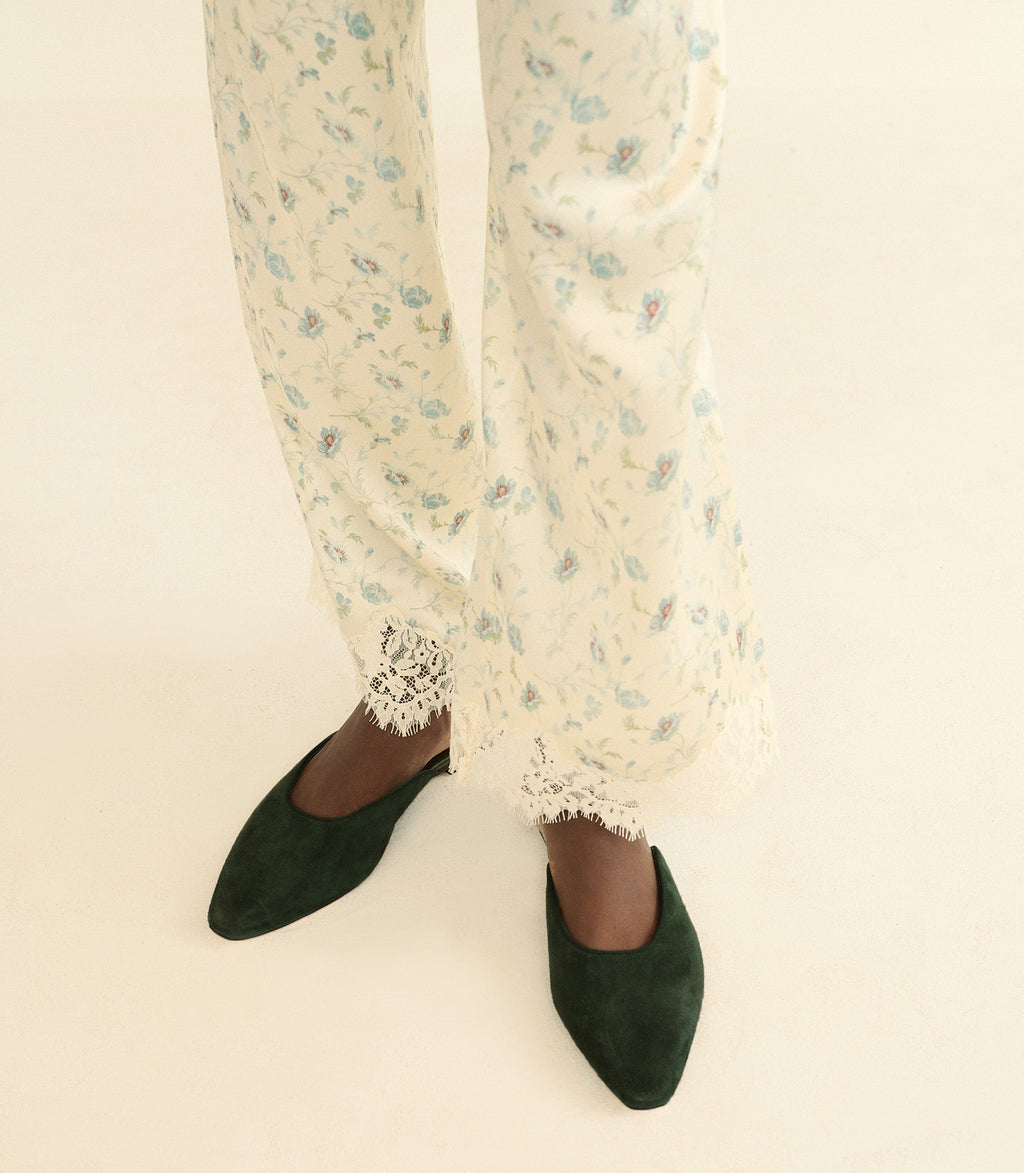 Adair Slide in Dark Pine Suede - view 5