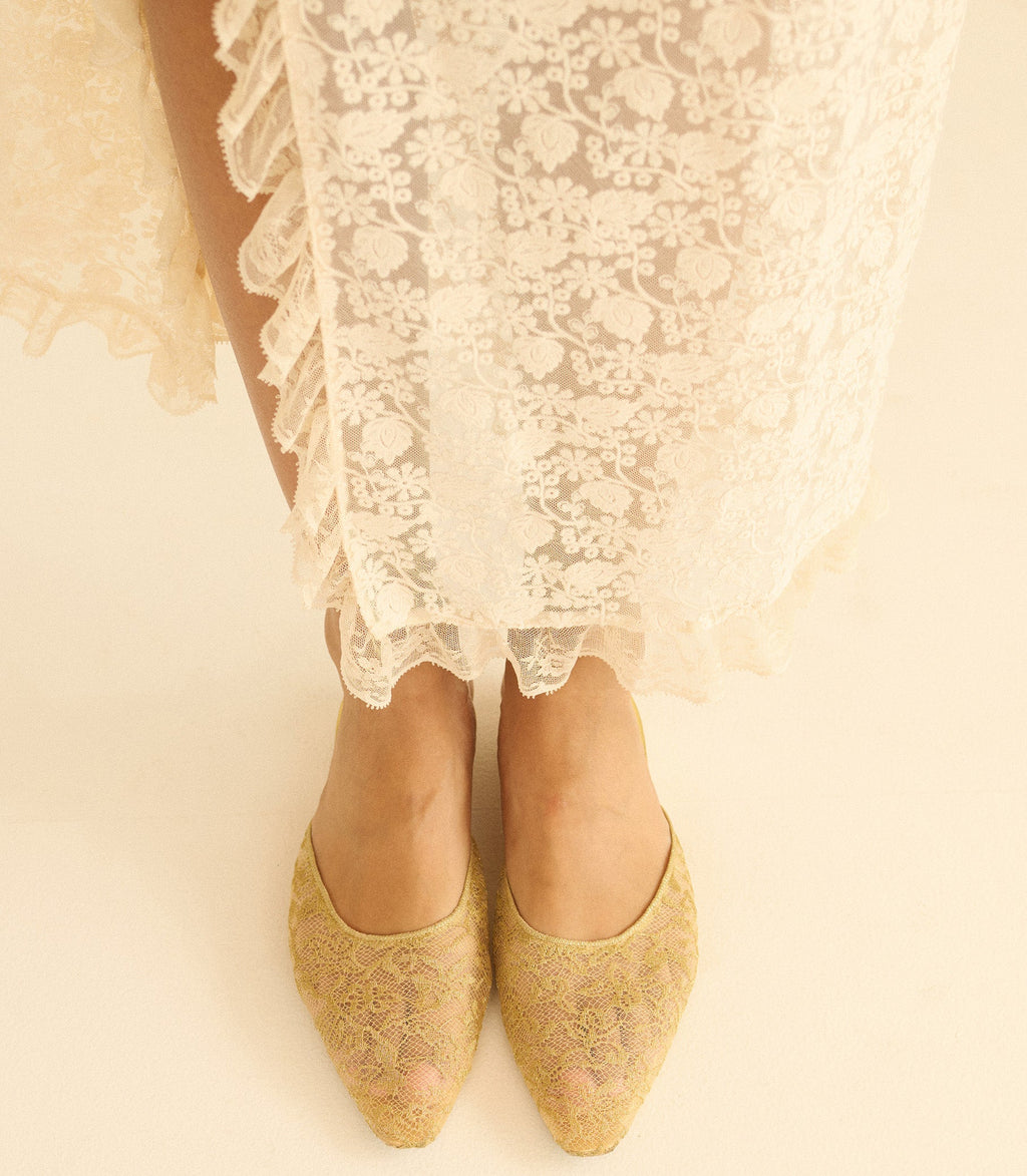Adair Slide in Gold Lace - view 2