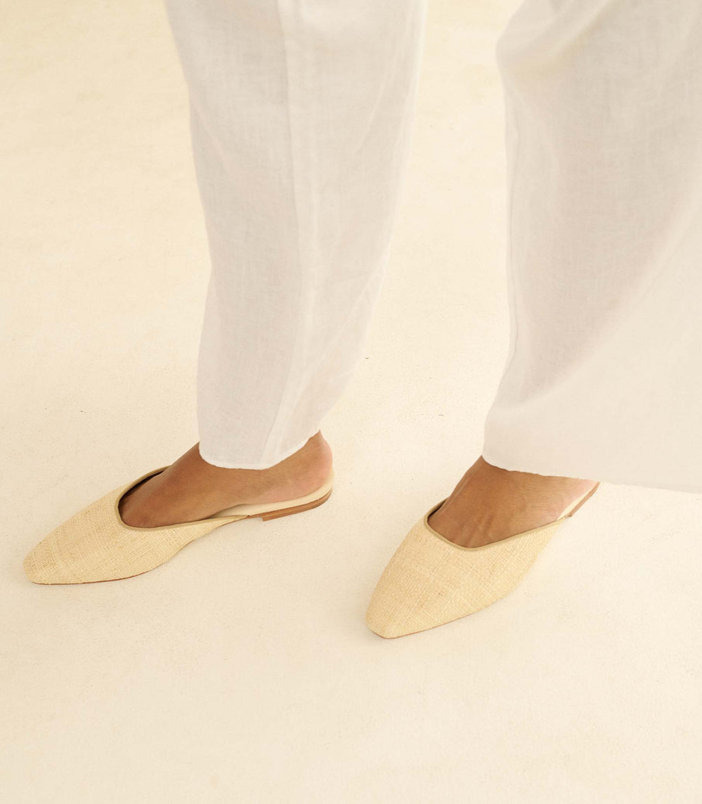 Adair Slide in Natural Raffia - view 2
