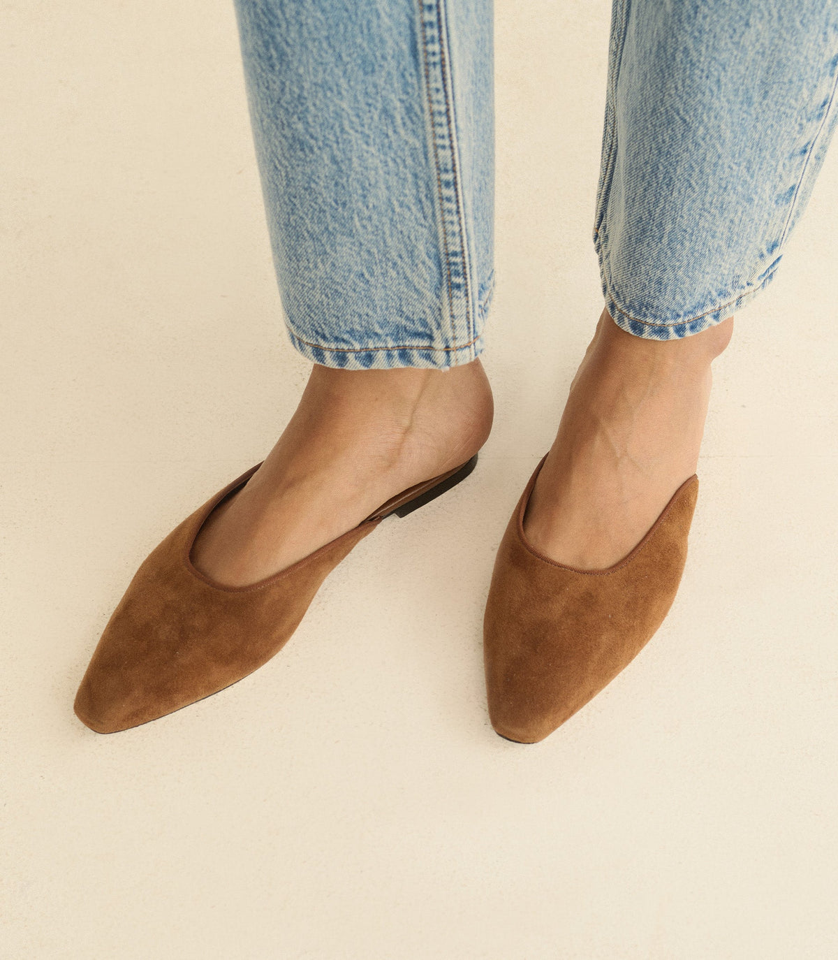Adair Slide in Tortoise Suede - view 1