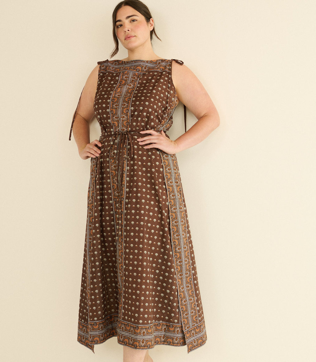 Amarante Dress in Terre Foulard de la Mer - view 5