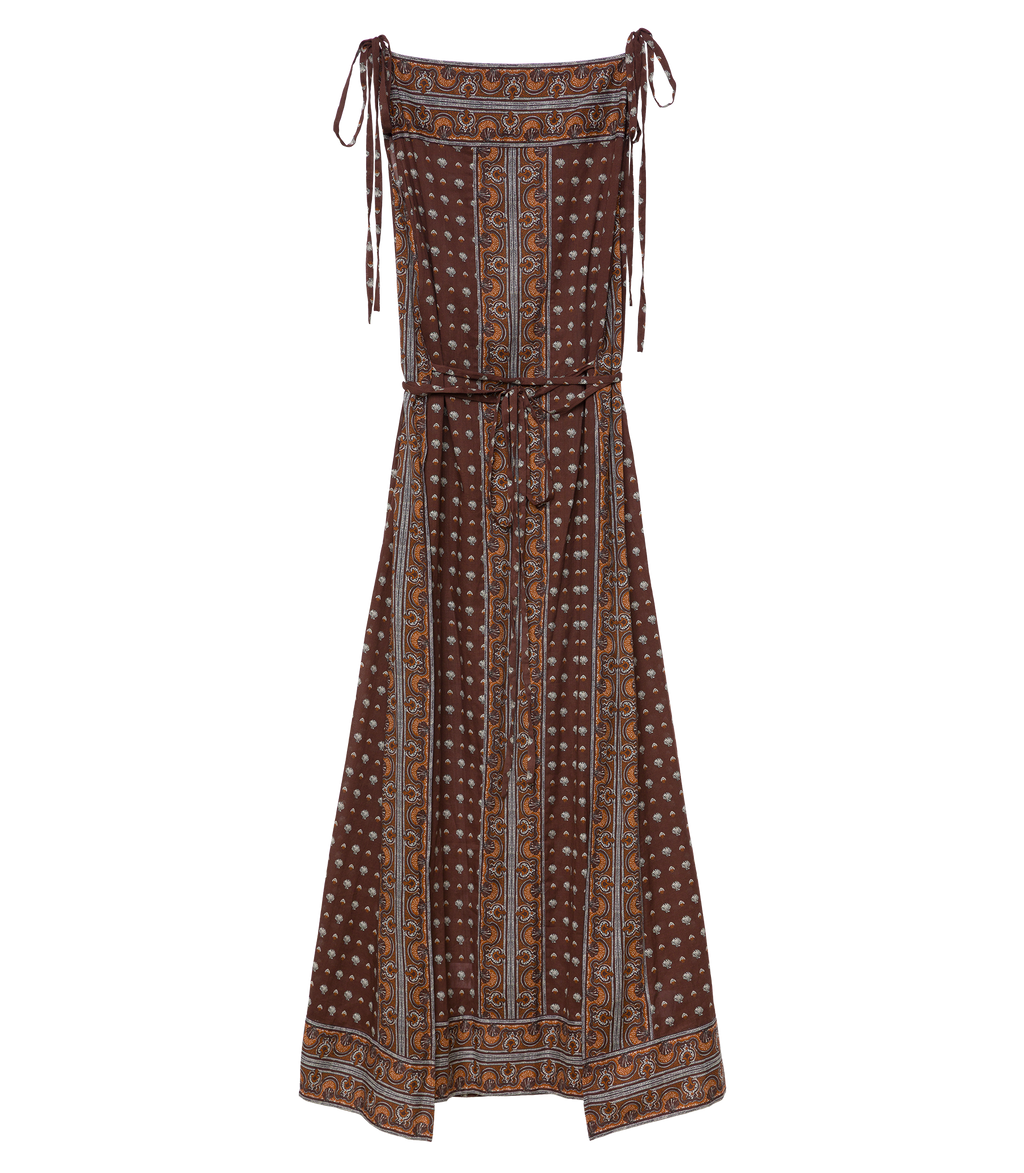 Amarante Dress in Terre Foulard de la Mer - view 8
