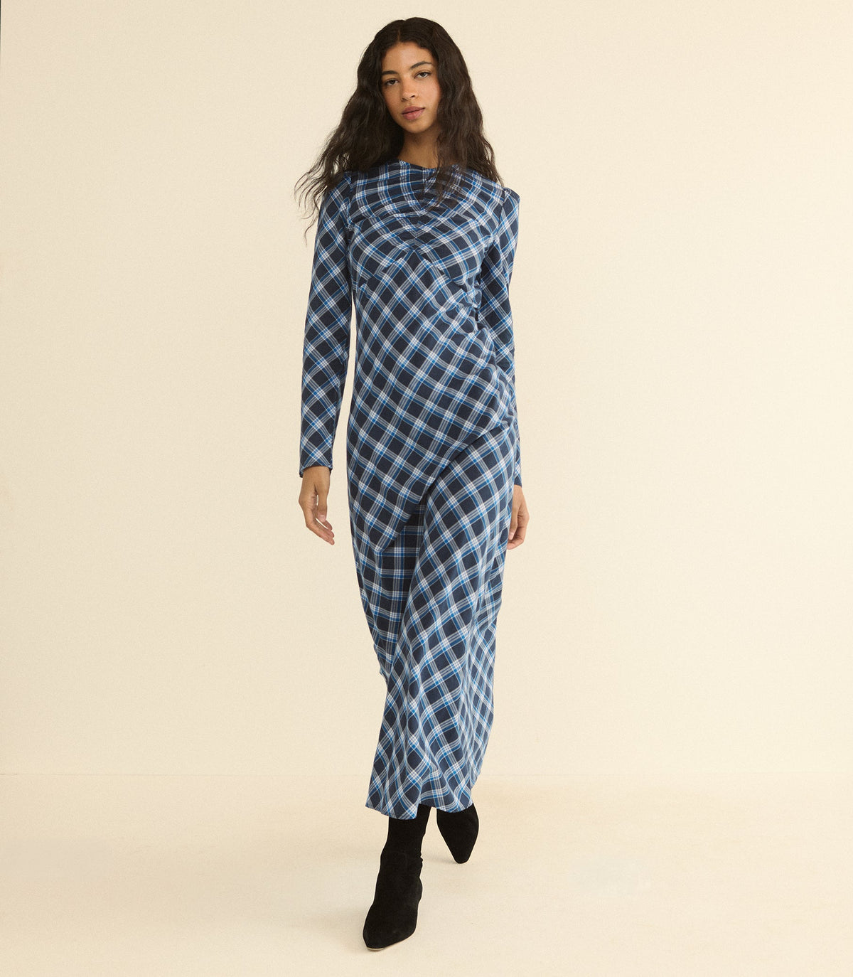Begonia Dress in Valmont Plaid - view 3