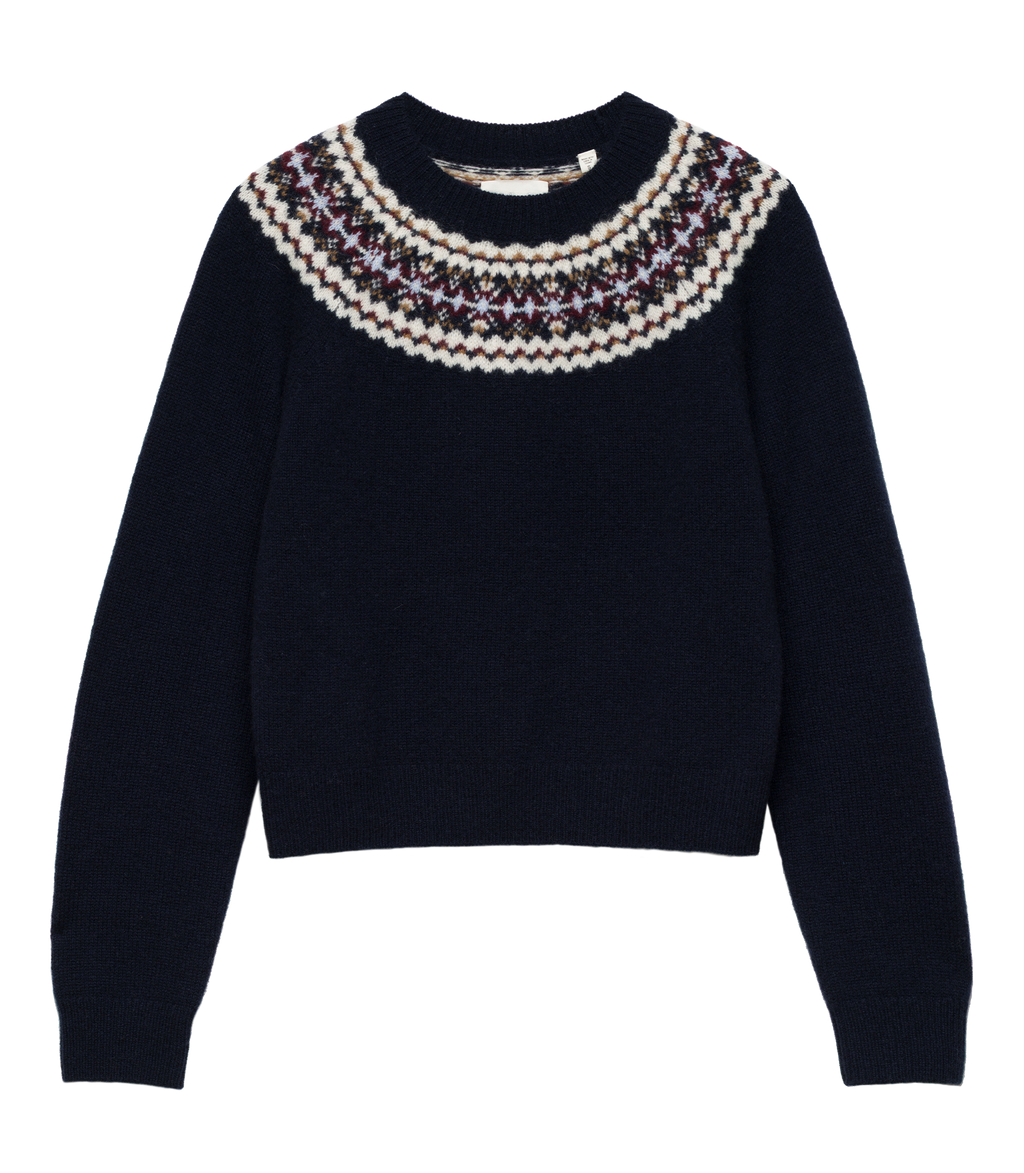 Boniface Cashmere Sweater in Navy - view 8
