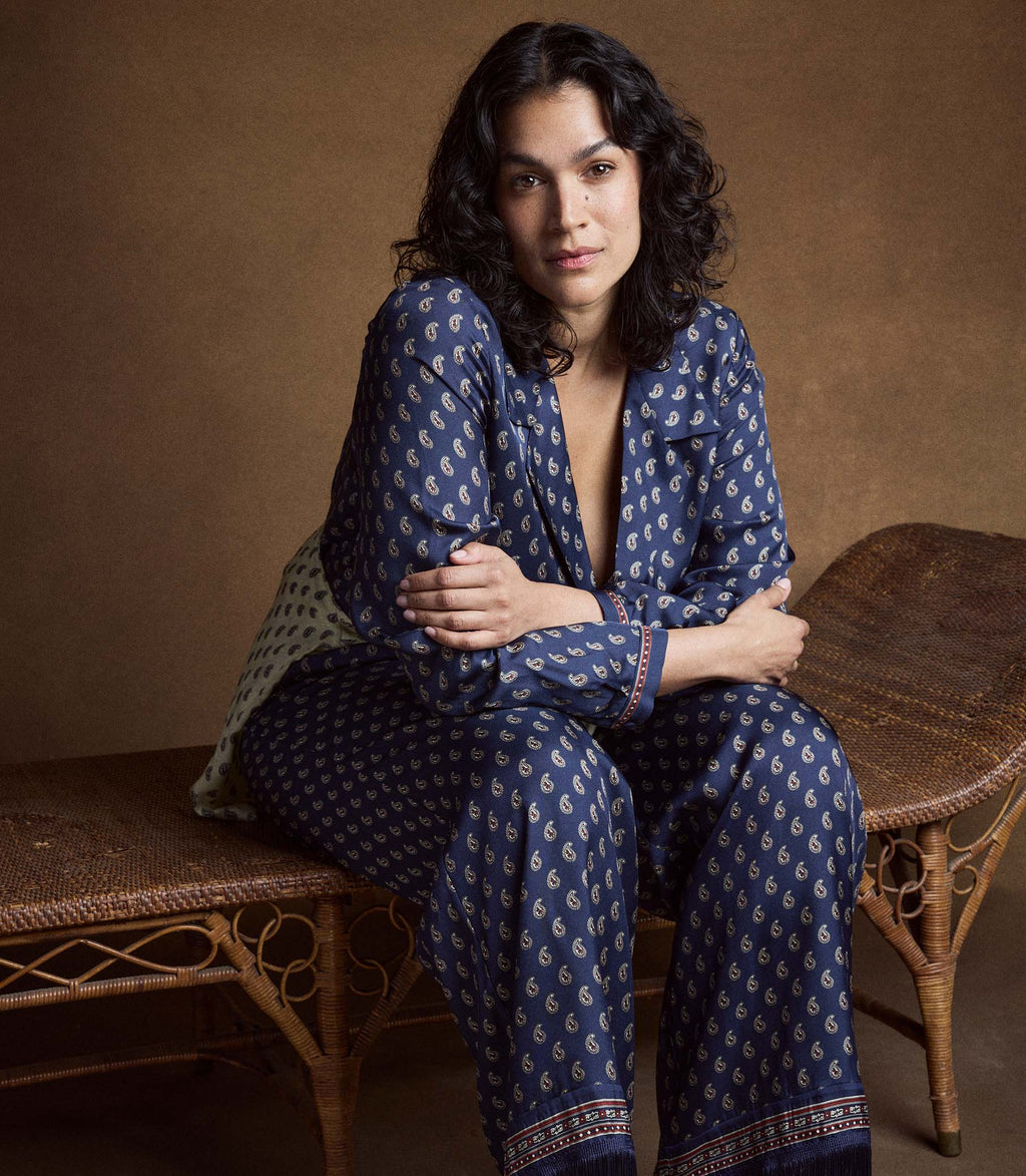 Elene Top in Bleu Taormina Paisley - view 8