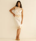 Elowette Skirt in Salt and Peach Lace - view 1