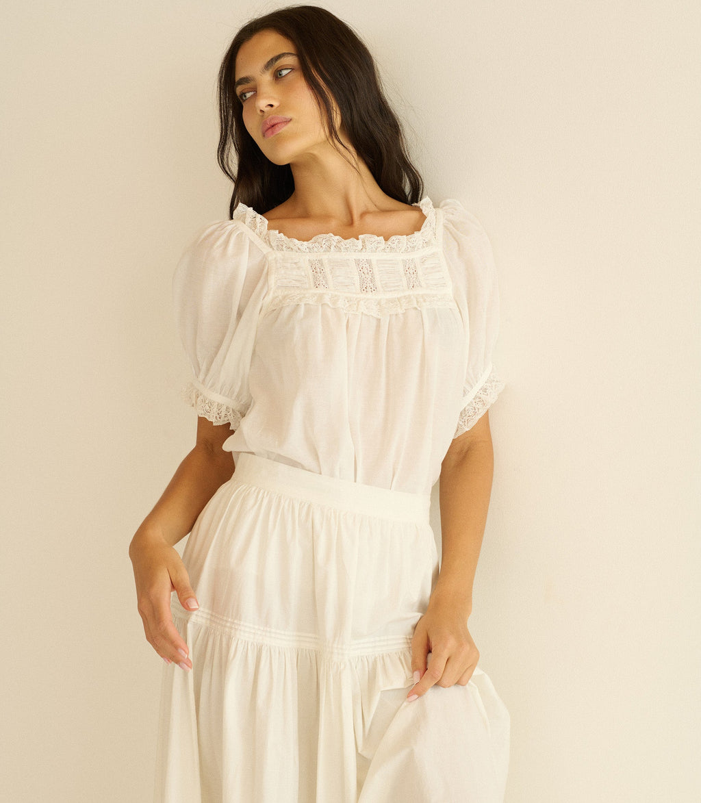 Frances Top in Salt Lace - view 3