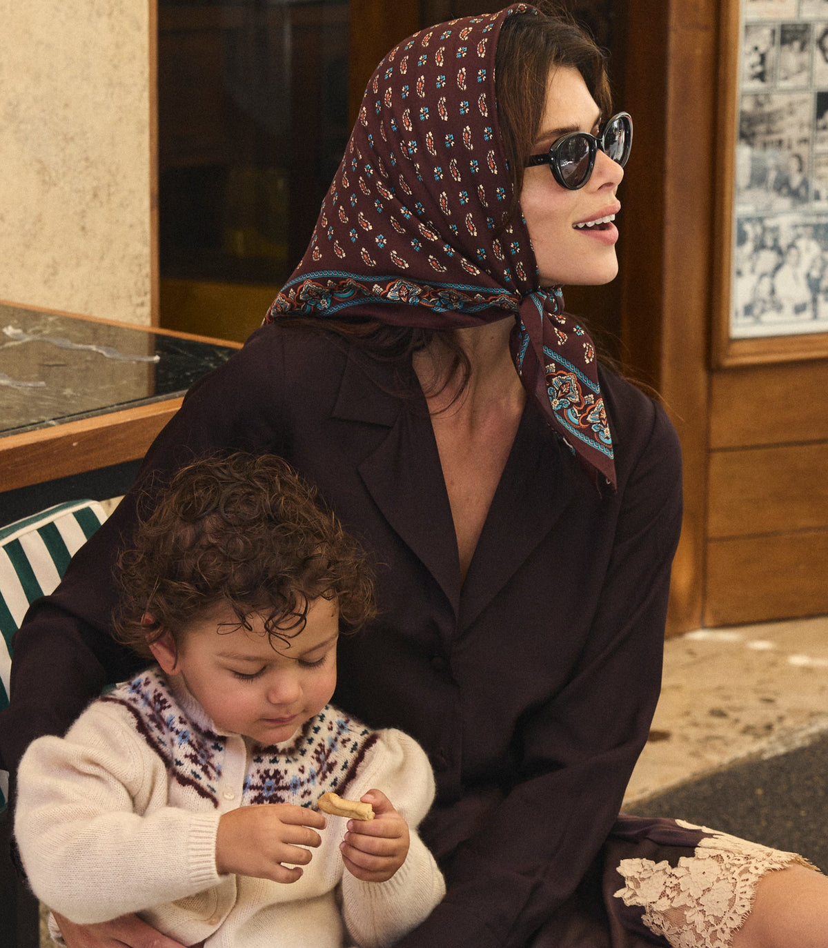 Grande Penny Bandana in Deauville Paisley - view 1