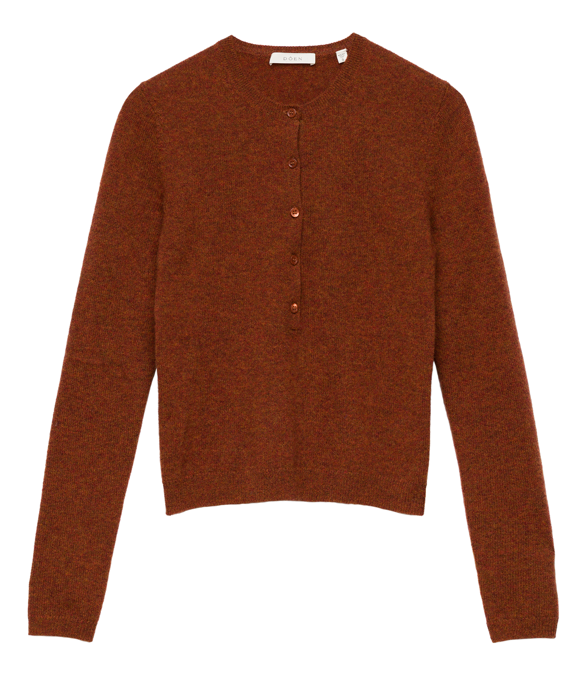 Heath Cashmere Henley in Ember - view 6