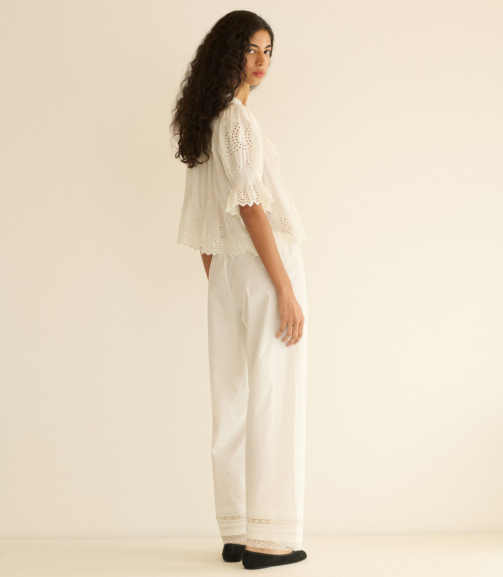 Henri Top in Salt Eyelet - view 5