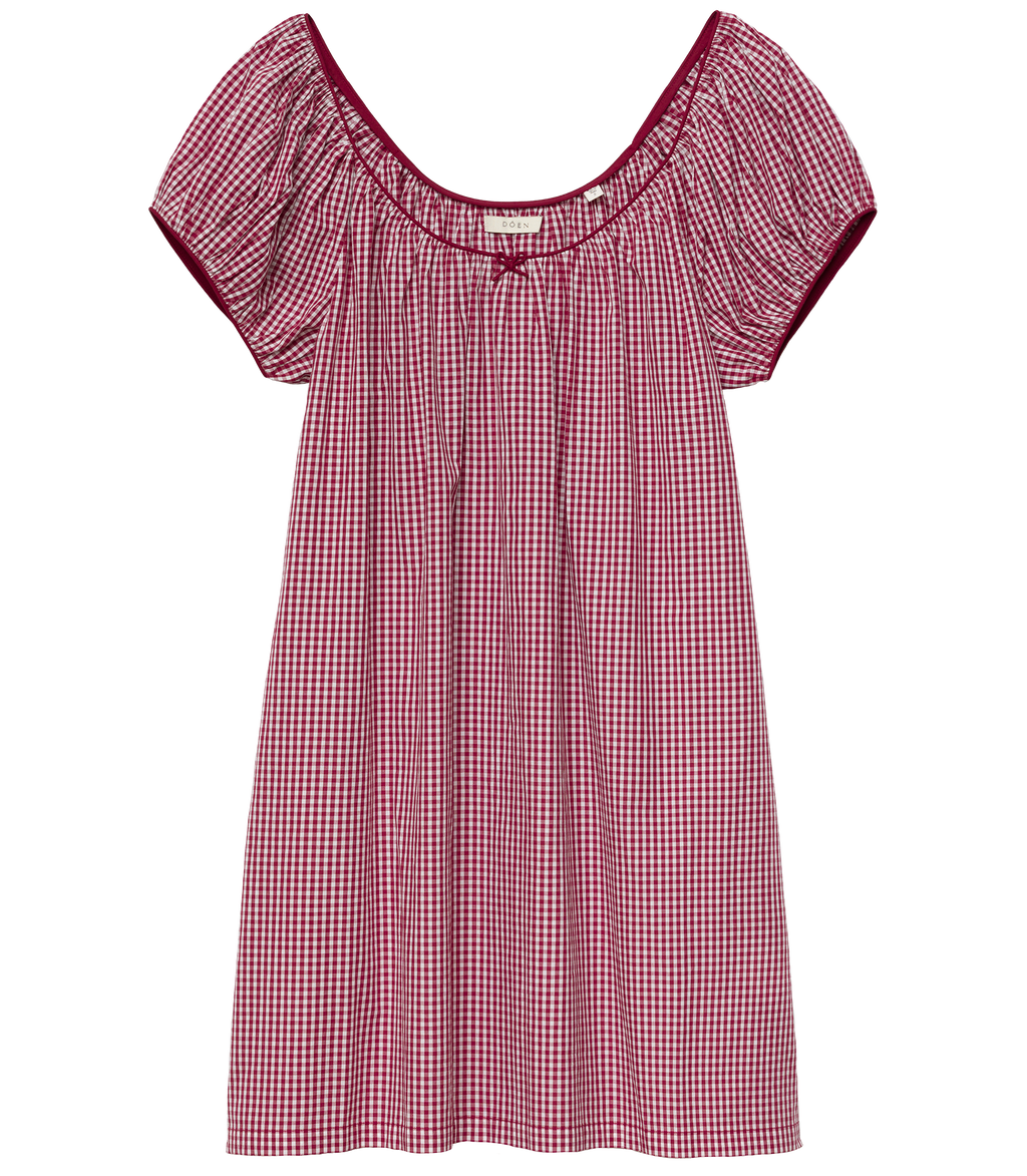 Julia Dress in Mulberry la Maddalena Gingham - view 4
