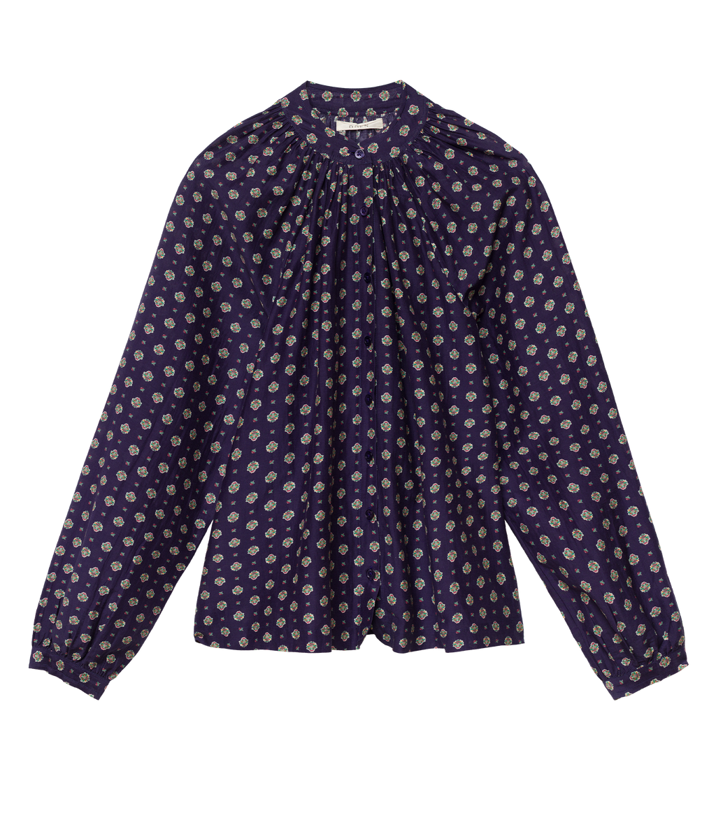 Julienne Top in Navy Cadiz Foulard - view 5