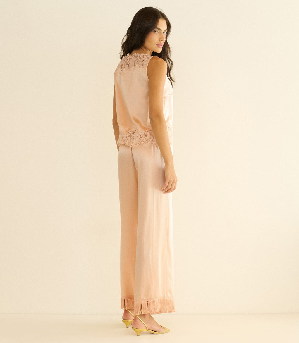 Lavon Fringe Pant in Peach Sorbet - view 4