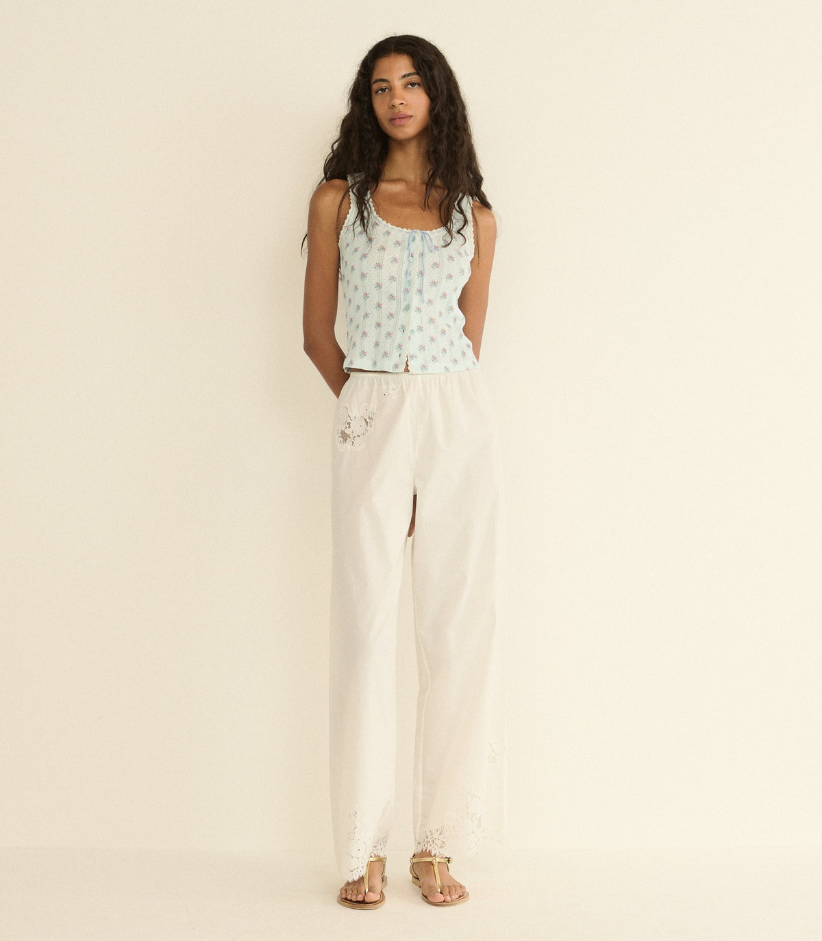 Lois Tank in Sky Petit Posy Calico - view 3