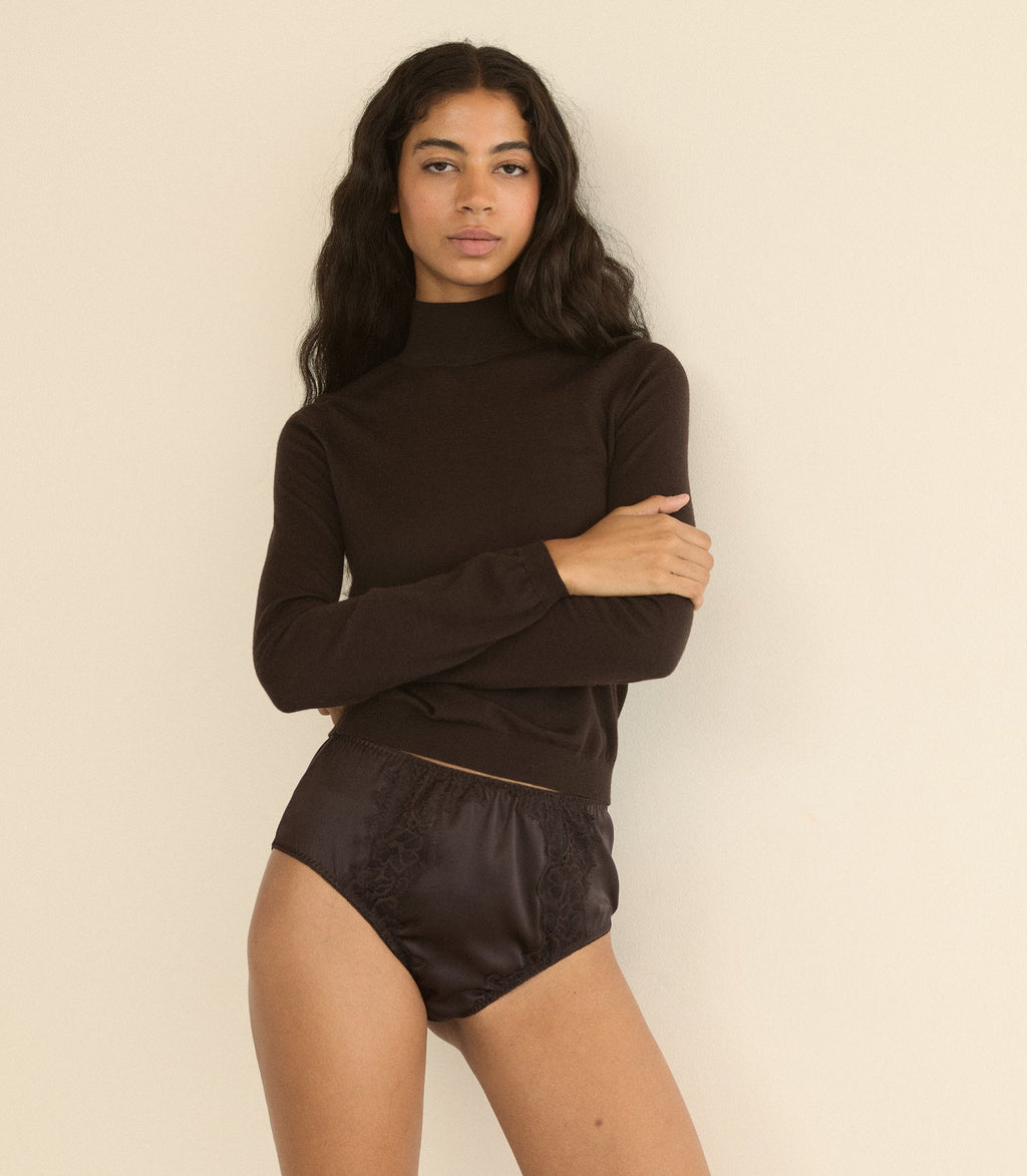Loni Lace Skirt Set in Equestrian Brown - view 6