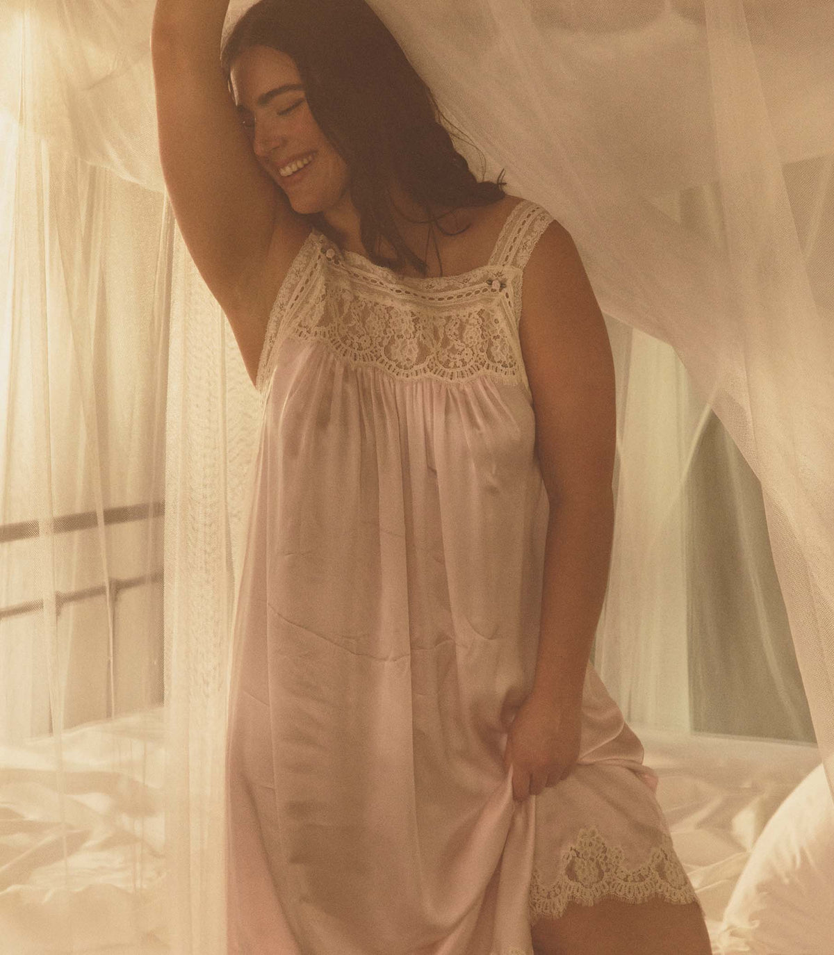 Luciane Dress in Powder Rose - view 3