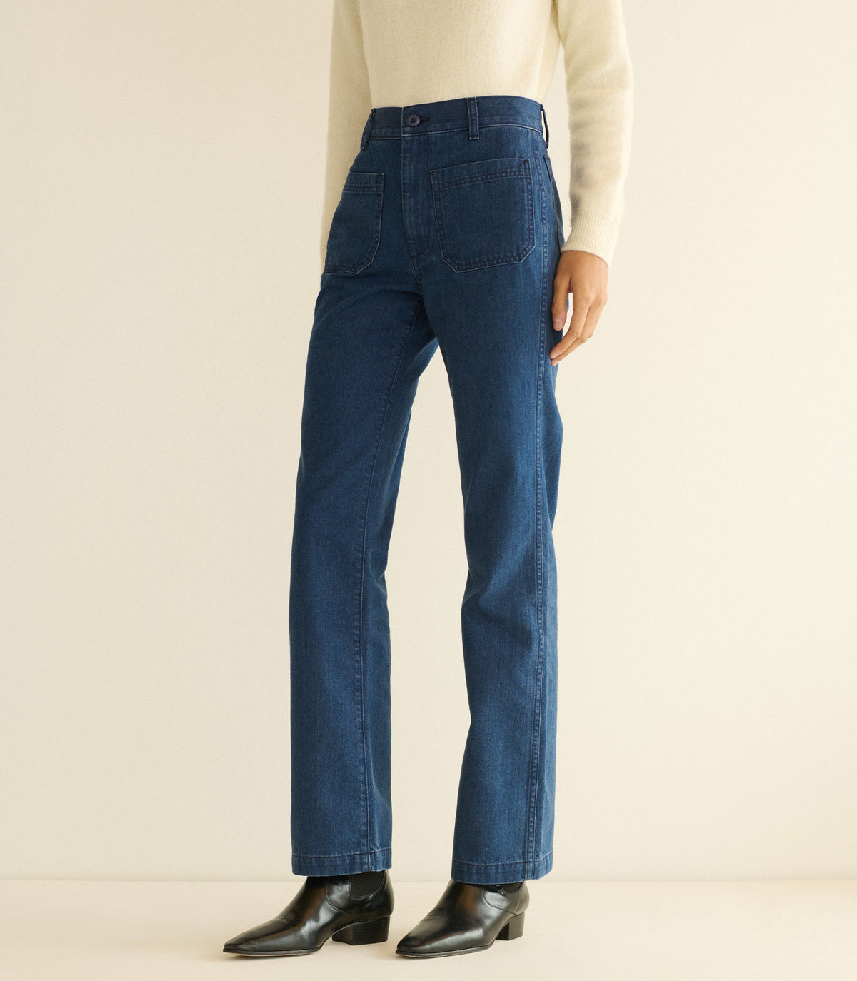 Maritime Mid Rise Jean in Sirenes Wash - view 2