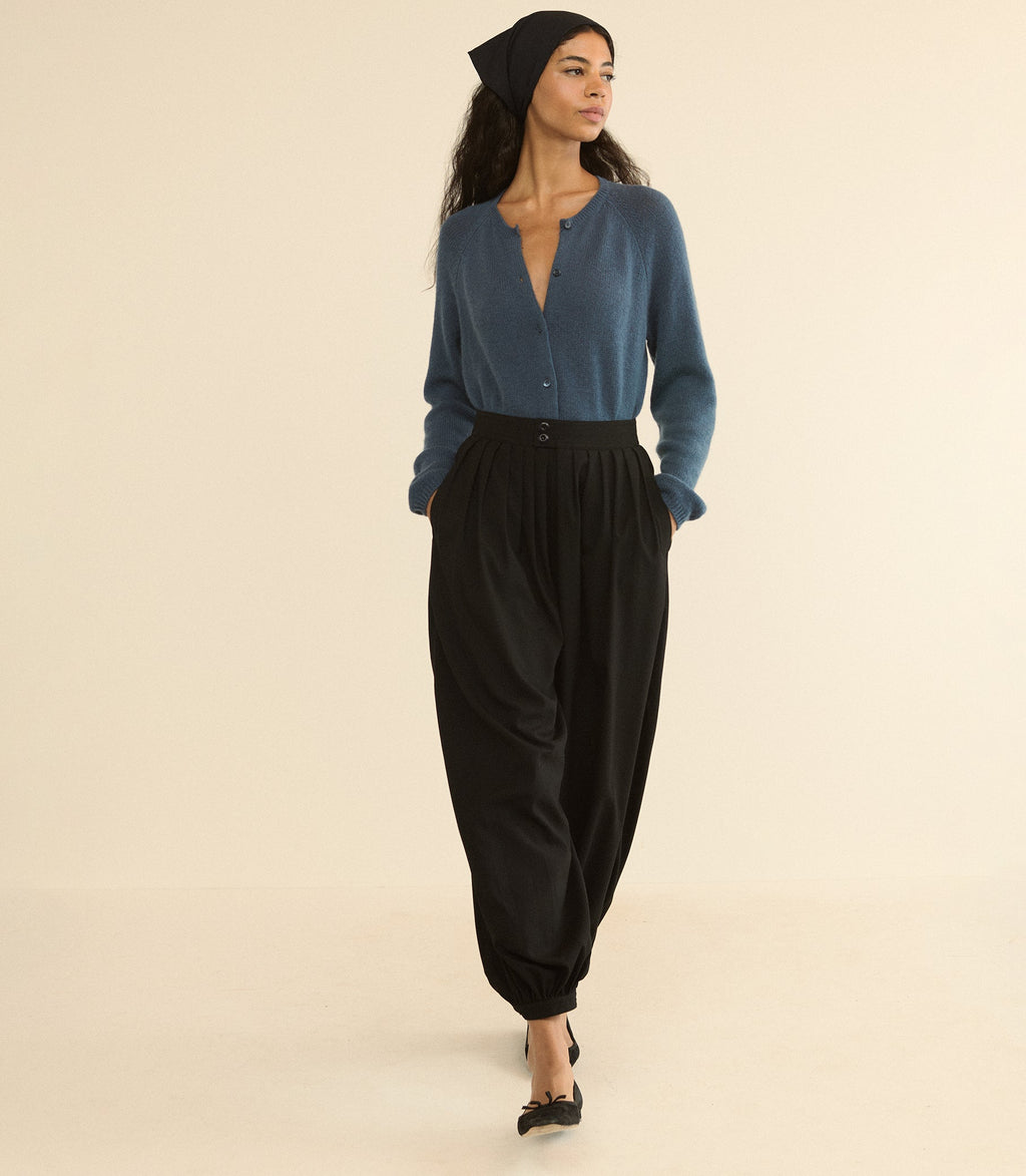 Peroline Cashmere Cardigan in Blue Stone - view 3