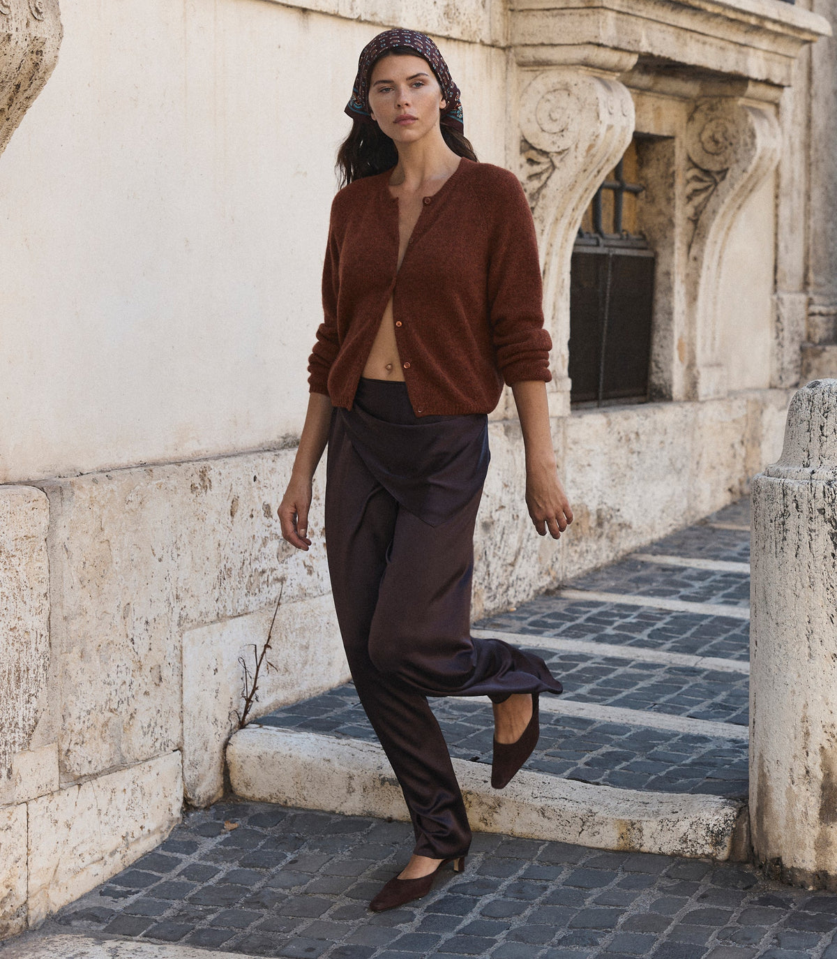 Peroline Cashmere Cardigan in Ember - view 3