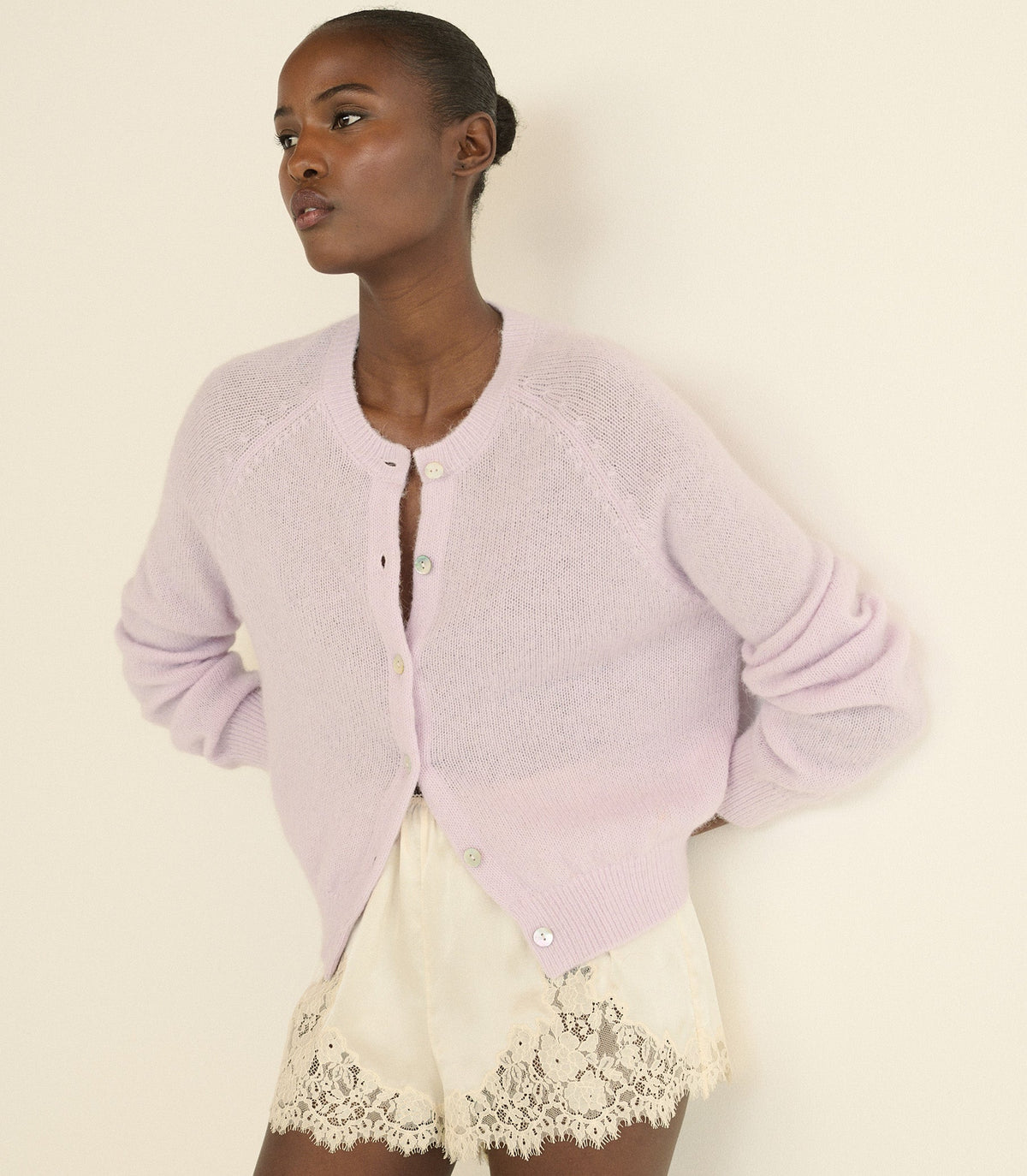Petra Cardigan in Violet Thistle - view 3