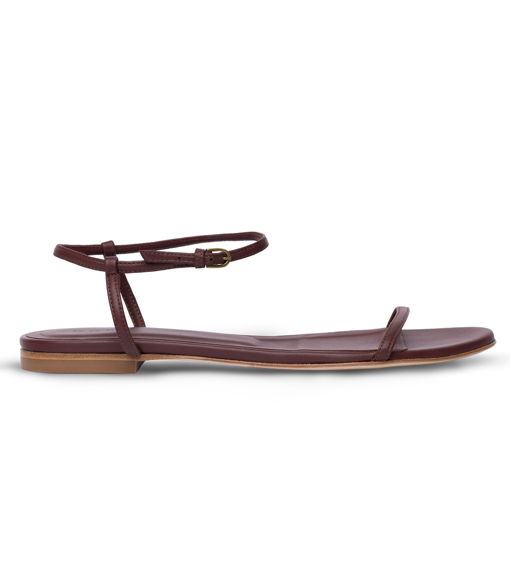 Sartene Sandal in Dark Chocolate Nappa - view 4