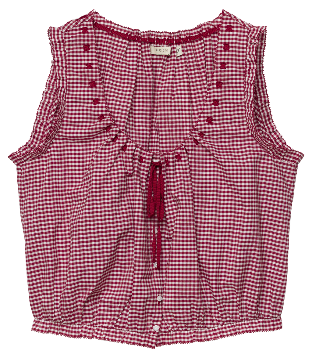 Traveler Top in Mulberry la Maddalena Gingham - view 8