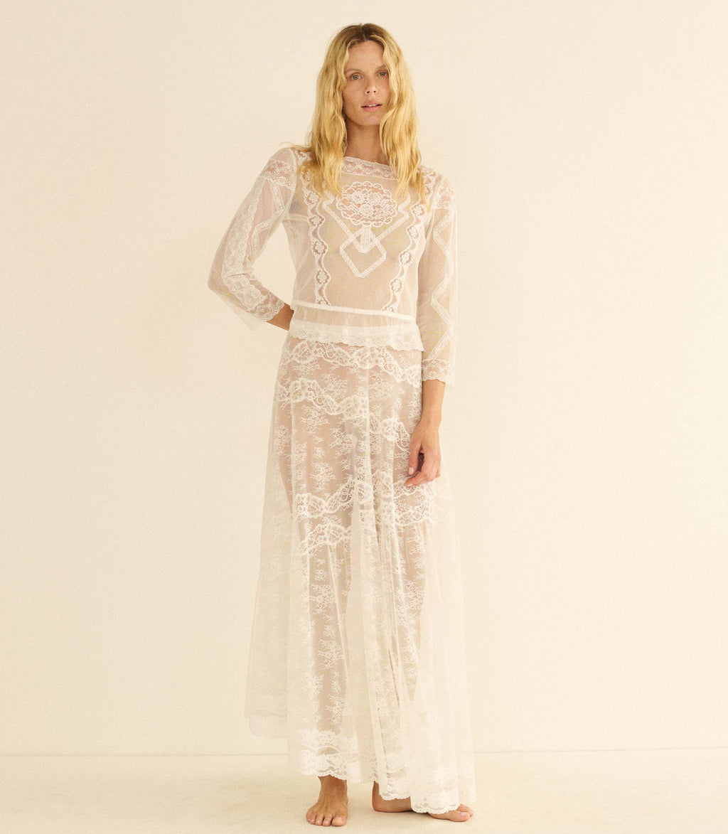 Victoriana Skirt in Salt - view 6